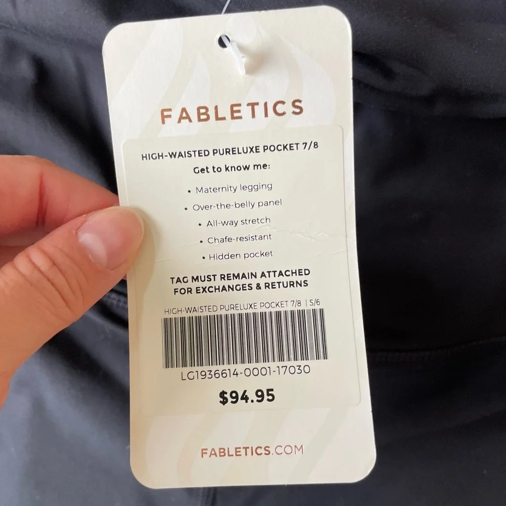 Fabletics Maternity High-waisted PureLuxe 7/8 Leggings - Picture 3 of 6